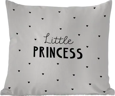 Produktbild von MuchoWow® Outdoor Kissen - Sprichwörter - Kleine Prinzessin - Mädchen - Prinzessin - Zitate - 50x50 cm - Wetterfest - Lounge Kissen - Komfortabel - Kissen mit Bild