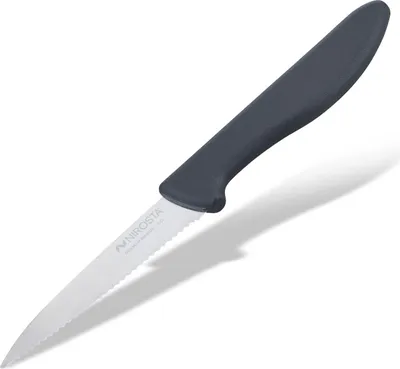 Produktbild von Nirosta Tomatenmesser mit gezahnter Edelstahlklinge 8,5 cm Ergonomischer Griff, rostfrei, ideal für präzise Schnitte in der Küche