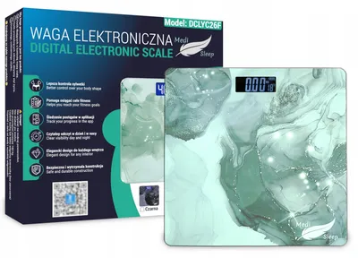 Zdjęcie produktu dla Waga Łazienkowa Analityczna Smart 180Kg, Bmi, Tłuszcz, Mięśnie, Aplikacja