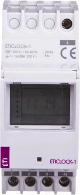 Image de Horloge programmable numérique, 1 canal, 16A, 230V AC, jour/semaine, ETICLOCK-1 002472011