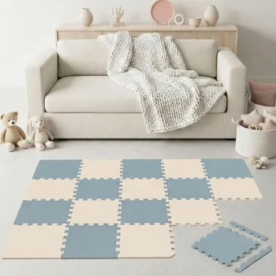 Image de 18 pièces Tapis de jeu pour bébé Tapis puzzle 30x30 Tapis d'éveil Tapis de sol Chambre d'enfant