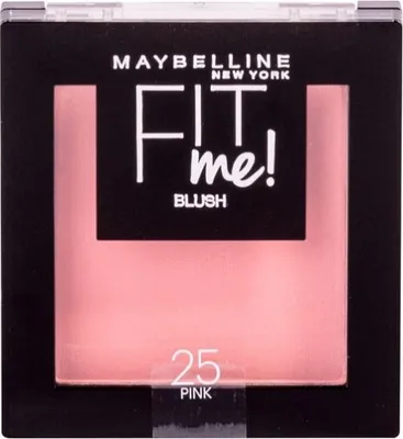 Obrázek produktu pro Maybelline Fit Me Minerální Tvářenka 25 Pink - Rozjasňuje pro přirozený vzhled. Trvanlivý minerální produkt. Jemná textura, 5g.