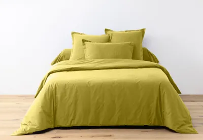 Image de Housse de couette + 2 taies 240 x 260 cm Passion jaune