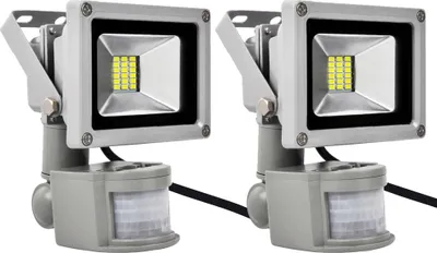 Produktbild von Greenmigo 2 Stück 20W Fluter mit Bewegungsmelder LED Strahler Flutlicht Außenleuchte Wandstrahler Außenstrahler Aluminium IP65 Wasserdicht 85-265V AC