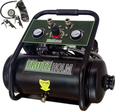 Produktbild von Premium Brushless Silent Flüsterkompressor 9L – leiser Kompressor 900 W, 62 dB, 8 bar inkl. Zubehör