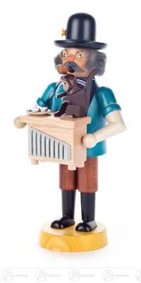 Produktbild von Leierkastenmann (18cm) Räuchermann von Dregeno Seiffen