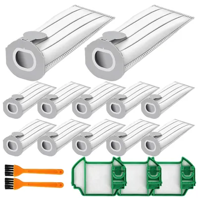 12 Staubsaugerbeutel für Vorwerk Kobold VK7 FP7 mit Filtern & Bürsten