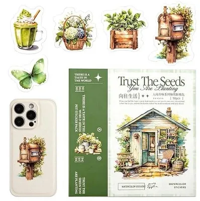 Zdjęcie produktu dla Naklejki washi samoprzylepne do scrapbookingu 50 motywów artystyczne