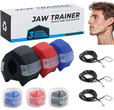 Zdjęcie produktu dla 3X Przyrząd Do Ćwiczeń Żuchwy I Szczęki Modelowanie Twarzy Jawline