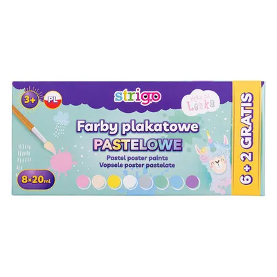 Productafbeelding van Farby Plakatowe Pastelowe Lenka, 8 kleuren, Strigo 3017