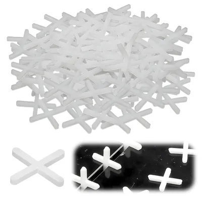 Productafbeelding van 500 stuks Tegelkruisen, 2 mm, voor muur- en vloertegels, nivellering en bestrating
