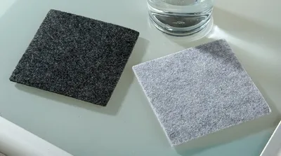 Produktbild von Gilde Filz Untersetzer quadratisch 4er Set L 10 x B 10 cm  dunkelgrau