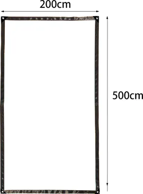 Zdjęcie produktu dla Yakimz Przezroczysta plandeka 200 × 500 cm, plandeka z oczkami i liną, wodoodporna, trwała, osłona dachu