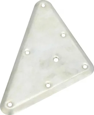 Produktbild von Dreieckige Metall-Montageplatte zum Anschrauben, H.221 x B.126 mm
