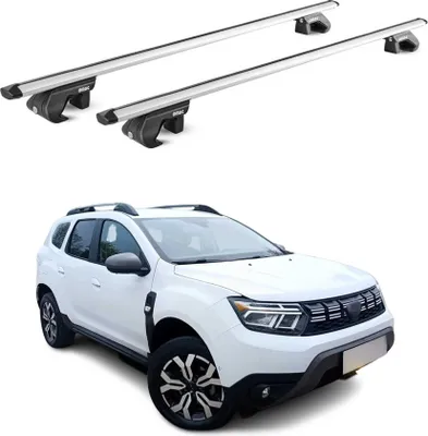 Immagine prodotto di Portapacchi base per Dacia Duster mk3 2024-2025 90kg alluminio argento 2x ABE