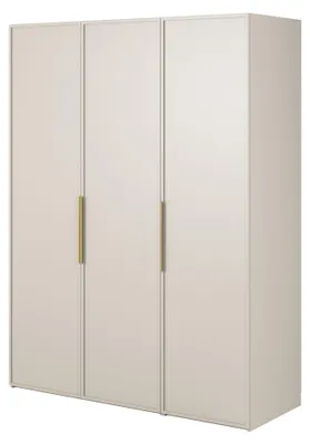 Produktbild von Selsey Frame - Kleiderschrank 3-türig mit 2 Kleiderstangen, 150 cm, greige