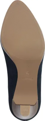 Produktbild von Tamaris Damen Pumps Leder Plateau rutschfester Absatz in Holzoptik 1-22433-41, Größe:39 EU, Farbe:Blau