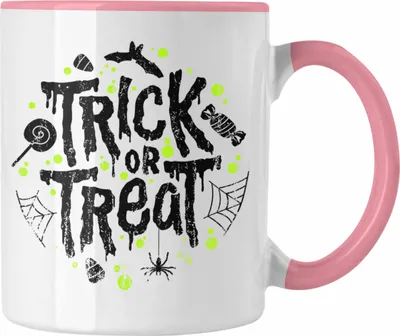 Produktbild von Trendation - Halloween Tasse Kürbis Dekoration Becher Trick Or Treat (Rosa)