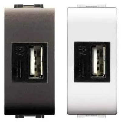Imagen del producto de Adaptador de corriente USB empotrable "mylife", color blanco