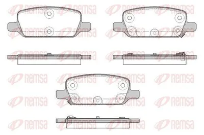 Produktbild von REMSA 1917.02 Bremsbeläge Satz Hinten Bremsklötze für TESLA Model Y (5YJY) Model 3 (5YJ3)