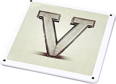Produktbild von Metallschild - "V"