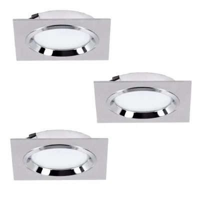 Produktbild von Paulmann Premium Einbauleuchten Set Dice eckig LED 3x8W 36VA 230V/700mA 150x150mm Alu gebürstet Glas