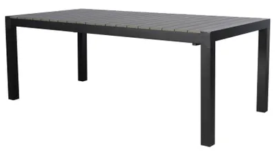 Image de Ferl Table de jardin 205/275 cm, avec 1 plateau supplémentaire, noir/gris.