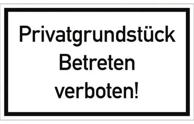 Produktbild von Dreifke® Schild Privatgrundstück Betreten verboten!, Kunststoff, 250x150 mm