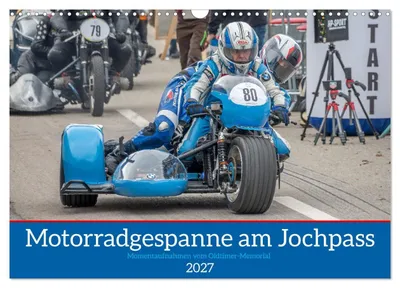 Produktbild von Motorradgespanne am Jochpass (Wandkalender 2027 DIN A3 quer), CALVENDO Monatskalender