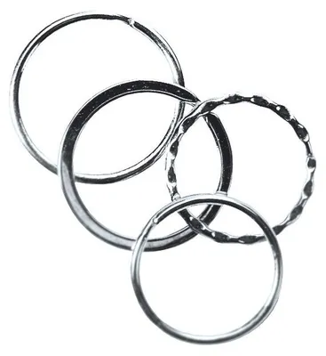 Produktbild von Wedo Schlüsselringe Metall Sortiment 15 Stück verschiedene Größen silber