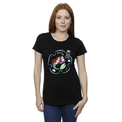 Produktbild von Disney - "The Little Mermaid Reading A Book" T-Shirt für Damen BI26317 (S) (Schwarz)