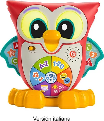 Obrázek produktu pro Fisher-Price - BlinkiLinkis Smart Owl, italská verze, interaktivní učební hračka s hudbou, světly, melodiemi a frázemi, dětská hračka pro děti od 18 měsíců, HJN64