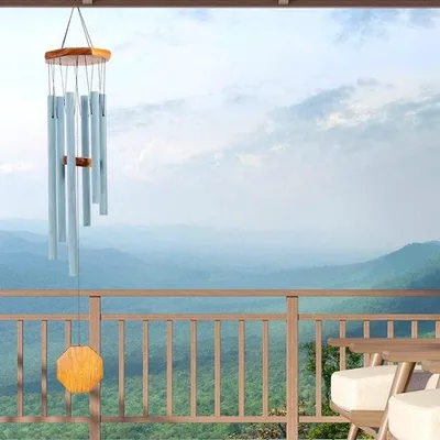 Produktbild von Blauer Windspiel 80cm wetterfest mit angenehmen Klängen