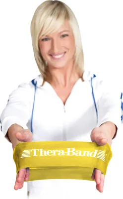 Produktbild von Thera Band Loop Übungsband Fintessband Gymnastikband, ø 20 cm leicht GELB