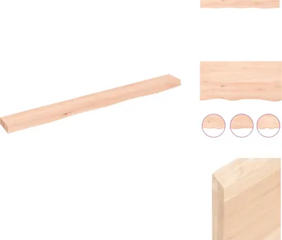 Obrázek produktu pro vidaXL Nástěnná police 100x10x4 cm dubový masiv neošetřený - Nástěnné police