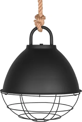Produktbild von LABEL51 Hängelampe Basket - Schwarz - Metall - L