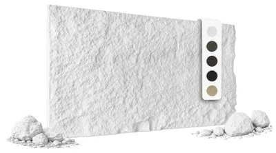 Produktbild von HEXIM Steinoptik Felsen Platten 1 Stück 120x60cm PolyurethanWandverkleidung 0,73 m² 3D Paneele Bruchstein Stone Nachbildung Wandpaneele Wanddeko Steinplatte Felswand Wohnzimmer Innenwand weiß (A002-01 White)