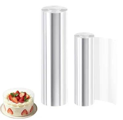 Produktbild von Tortenrandfolie - Wiederverwendbar und transparent - Für Mousse, Kuchen und Gebäck - 10 cm x 10 m