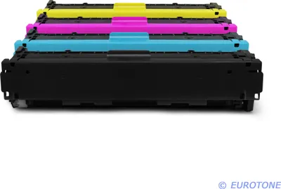Produktbild von 4x Eurotone Toner Alternative für HP CF210X-13A / CF210X 131X Black Schwarz / CF211A 131A Blau Cyan / CF213A Rot Magenta / CF212A Gelb Yellow