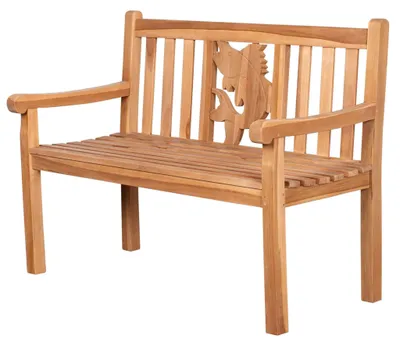 Produktbild von Teakholz Gartenbank Fisch 120 cm