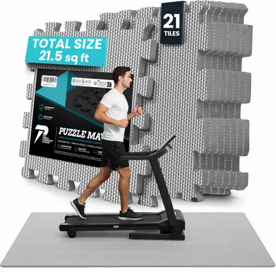 Productafbeelding van Fitnessmat Puzzel Set van 21 Tegels EVA Antislip Gymmat – Schokabsorberende Vloerbescherming