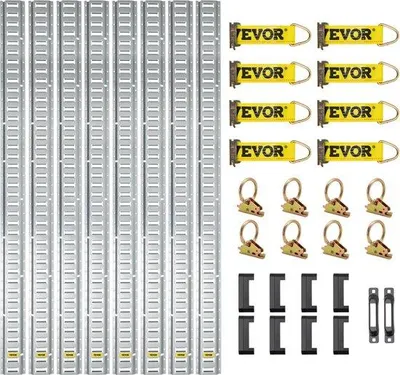 Produktbild von Famanu E-Track-Ratelsystem 34 Stück 1,52 m Transportrail Ankerprofil Silber