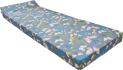 Image de Fauteuil matelas pliant avec dossier 200x70x10 cm - 001, pratique, portable, de voyage, confortable, pour invités, camping