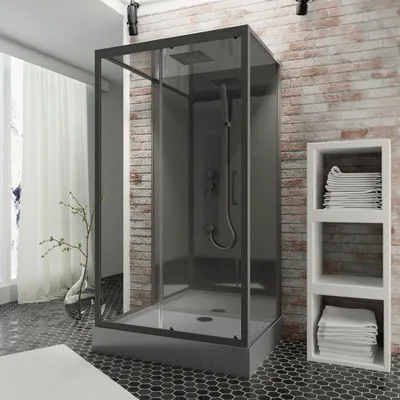 Produktbild von Komplettdusche SCHULTE Bali 85 x 115 x 215 cm schwarz