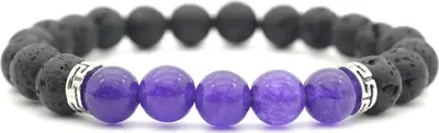 Obrázek produktu pro Náramek OR-33391 - Stylový Černý/Fialový Uni KP33391
