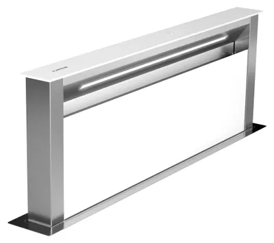 Produktbild von Klarstein Royal Flush Eco Downdraft Dunstabzugshaube - Energieeffizient, 720 m³/h Abluft, Touch-Bedienfeld, LED-Beleuchtung, Edelstahl & Glas, 52 dB Geräuschpegel