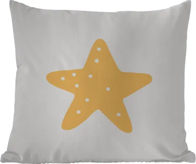 Produktbild von MuchoWow® Outdoor Kissen - Stern - Mädchen - Jungen - Punkte - Kinder - 60x60 cm - Wetterfest - Lounge Kissen - Dekoration - Schlaf Kissen
