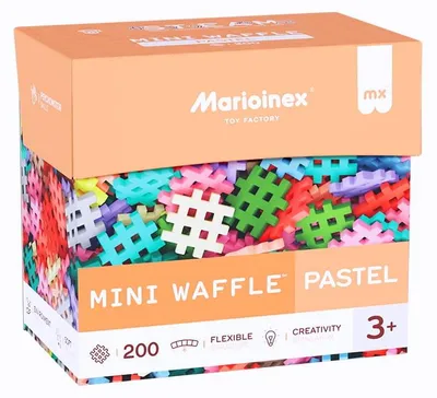 Zdjęcie produktu dla Klocki konstrukcyjne Marioinex Mini Waffle Pastel 200 el. 3+
