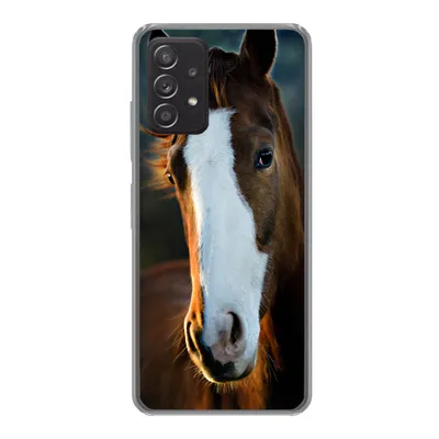 Produktbild von MuchoWow® Handyhülle Schutzhülle Hülle für Samsung Galaxy A33 5G Pferd - Kopf - Licht Silikon Softcase Handy Hülle - Kartenhalter