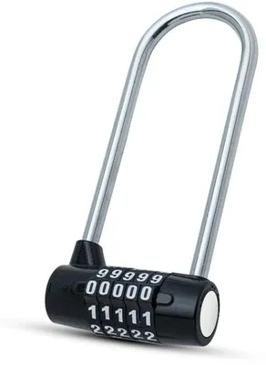 Image de Cadenas à combinaison à 5 chiffres, étanche et inoxydable, pour les écoles et les gymnases, noir